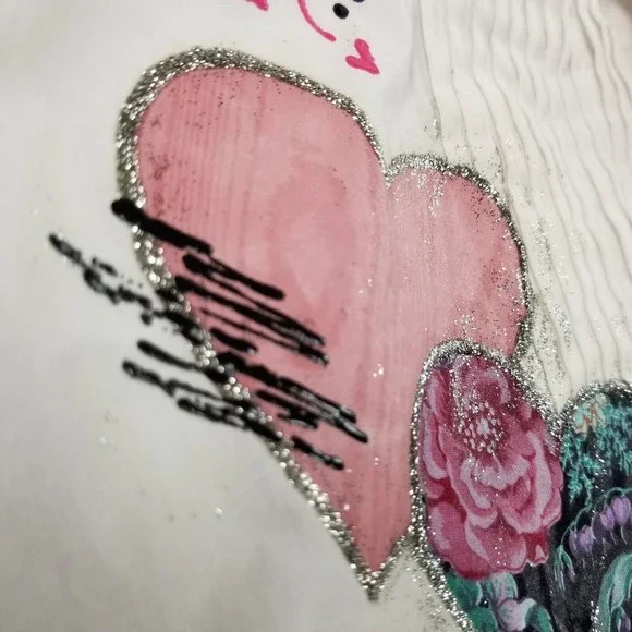 Vintage 90s Tuxedo Shirt Chaplin White Hearts Embellishment Womens Size 2X /3X - Picture 12 of 16